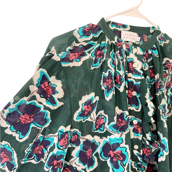 Tanya Taylor Briella Floral Silk Blouse - Picture 4 of 7